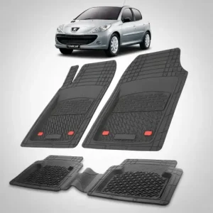 Covorase Cauciuc tip Tavita Compatibile Peugeot 206 Plus Hatchback 5 usi, Black Cel mai vândut