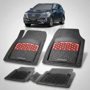 Plată securizată Covorase Auto Hyundai Grand Santa Fe (2016\\u20132018) - Cauciuc Tip Tavita-Red