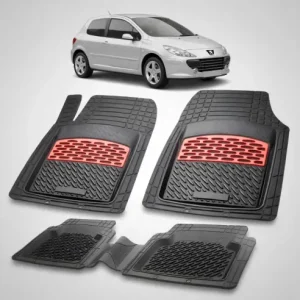 Premium Covorase Auto Tip Tavita Compatibile Peugeot 307 Hatchback 3 usi 2005-2008 Red