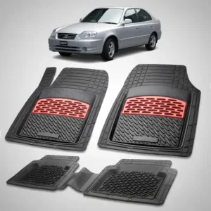 Promoție Covorase Auto Cauciuc Tip Tavita Hyundai Accent II (1999-2005) - Red