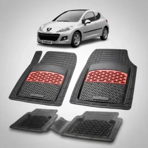 Noutate Covorase Tip Tavita Compatibile Peugeot 207 Hatchback (3 usi 2009-2012)-Red