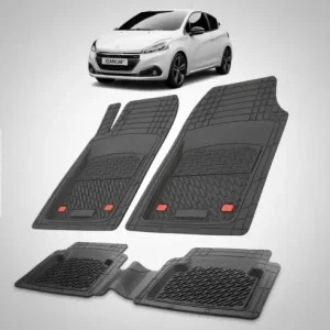 Covorase Auto Tip Tavita Compatibile Peugeot 208 (3 usi,2015-2019) Black Expediere rapidă