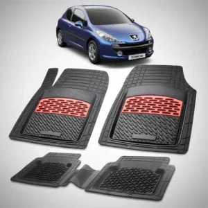 Noutate Covorase Auto Tip Tavita Compatibile Peugeot 207 Hatchback (3 usi 2006-2009)-Red