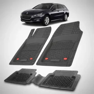 Plată securizată Covorase Auto TeamCar® Tip Tavita Compatibile Peugeot 508 I SW (2010-2014) Black