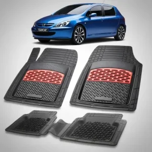 Bestseller Covorase Auto Tip Tavita Compatibile Peugeot 307 Hatchback 5 usi 2001-2005 Red