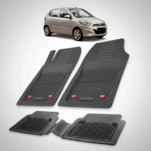 Lichidare de stoc Covorase Auto Hyundai i10 2010-2013 - Cauciuc Tip Tavita-Black