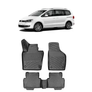 Reducere extra Set Covorase Auto Cauciuc Umbrella Pentru Vw Sharan 2010-2019