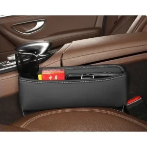 Cumpără acum Organizator auto, pentru telefon, chei, dimensiuni 29 x 8 cm + suport fixare 20 cm, din piele ecologica, negru