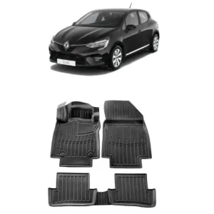 Cel mai vândut Set covorase auto cauciuc dedicate RENAULT CLIO IV (2012-2019)