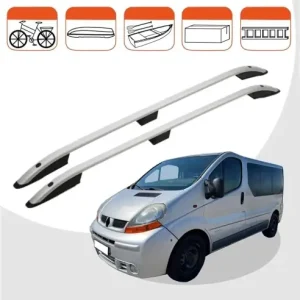 Livrare gratuită Set bare portbagaj longitudinale compatibil Renault Trafic 1 Lung (2001-2014)