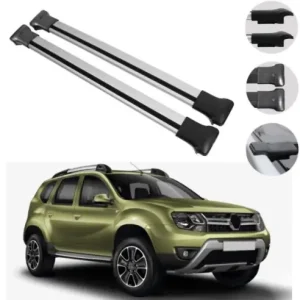 Set bare portbagaj aluminiu Dacia Duster I 2014-2018 cu bara originala longitudinala groasa Popular
