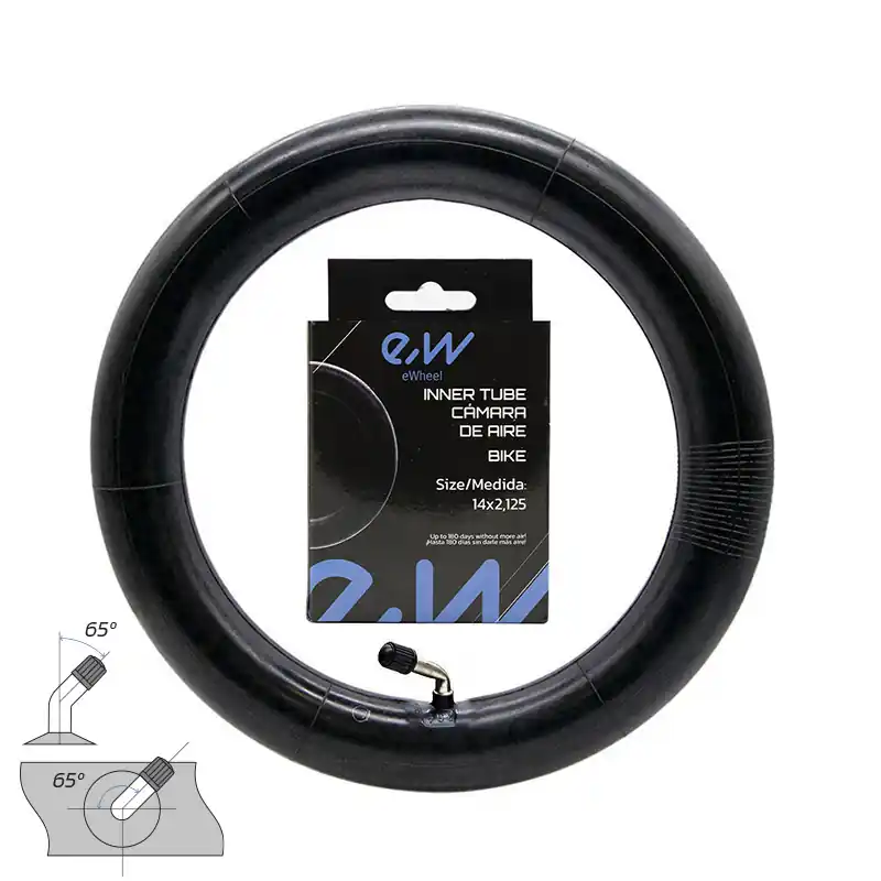 Livrare expres Camera de aer trotineta electrica 14X2.125 Ewheel – valva curbata CR202 pentru EBIKE