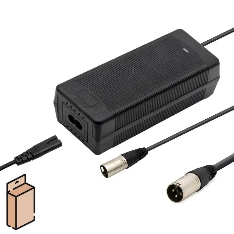 Încărcător pentru trotineta electrică, 48 V (54,6 V), negru, conector XLR | Motorevolution Ieftin