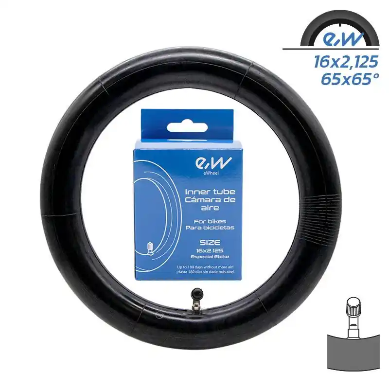 Camera de aer trotineta electrica 16×2,125 Ewheel – valva curbata CR202 pentru EBIKE Noutate
