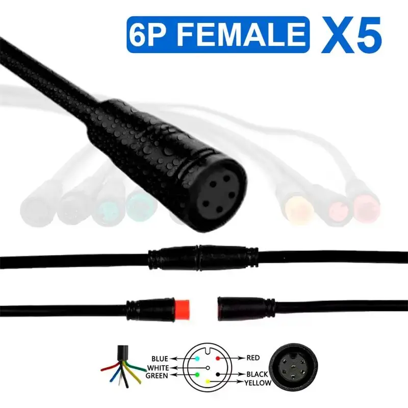 Conectori impermeabili 8 mm 6 pini mama pachet de 5 unități Discount