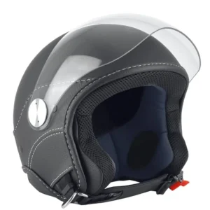 Casca open face pentru scuter – motocicleta (demi-jet) Max Helmets model DJ06 LS Vision (V2B) culoare: negru mat (00S) – 100% MADE IN ITALY L1 (59cm) Ieftin