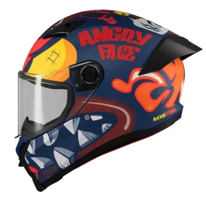 Casca integrala pentru scuter – motocicleta Axxis Fenix Angry Face C5 rosu mat – tip viziera: MT-V-31B – DKS429 S (55/56cm) Livrare rapidă