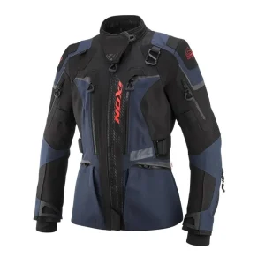 Calitate înaltă Geaca (jacheta) motociclete femei Touring/Adventure Ixon All season/vara model Odin LS culoare: navy (albastru)/negru/rosu