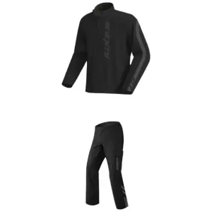Costum ploaie (geaca+pantaloni) pentru scuter – motocicleta Seventy model SD-S5 Monsoon culoare: negru (montare peste echipament) M Preț promoțional