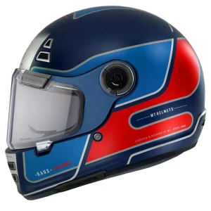 Casca integrala pentru scuter – motocicleta MT Jarama Baux D7 albastru mat – model Retro – Cafe Racer XXL (63/64cm) Livrare gratuită