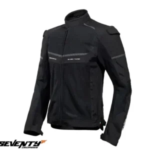 Geaca (jacheta) barbati pentru scuter – motocicleta Racing vara Seventy model SD-JR60 Thunder culoare: negru Negru 4XL Retur ușor