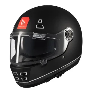 Discount Casca integrala pentru scuter – motocicleta MT Jarama SV B2 negru mat – model Retro – Cafe Racer (ochelari soare integrati) – tip viziera: MT-V-32 XL (61/62cm)