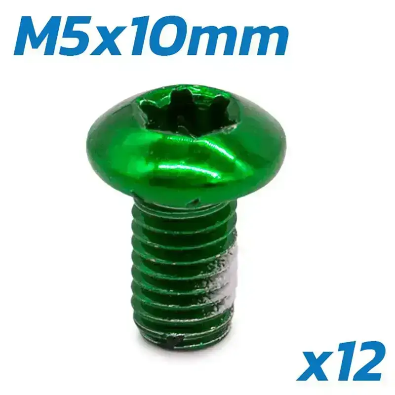 Șuruburi M5X10 pentru disc de frână 12 buc verde Ofertă limitată