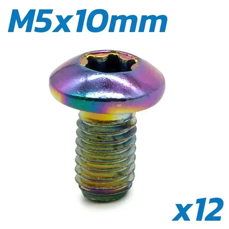 Premium Șuruburi M5X10 pentru disc de frână 12 buc multicolor