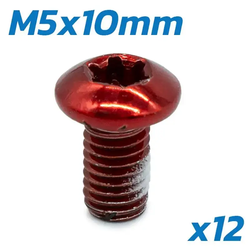 Livrare rapidă Șuruburi M5X10 pentru disc de frână 12 buc rosu