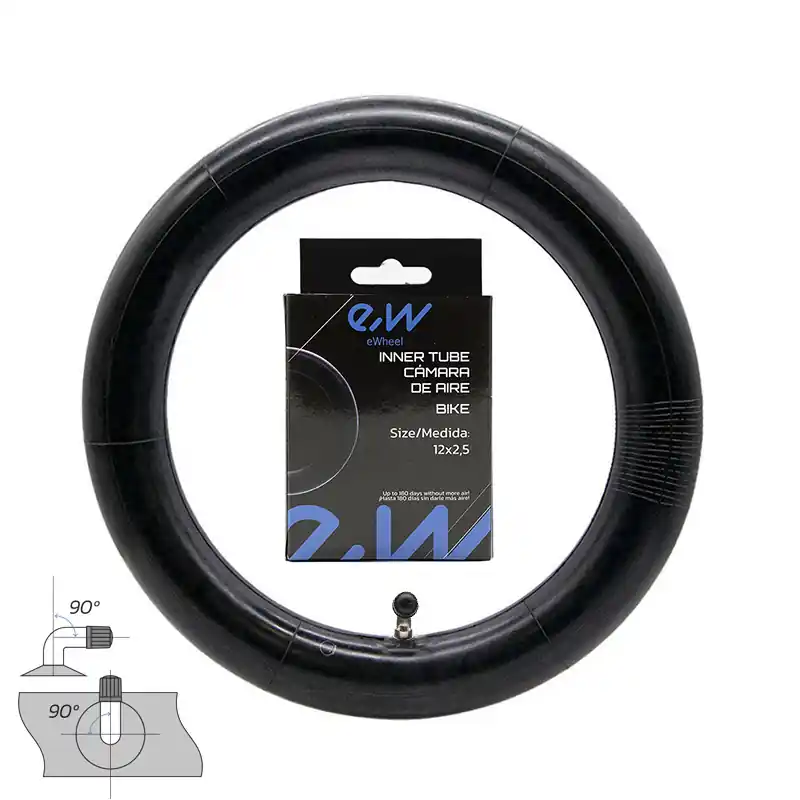 Camera de aer trotineta electrica 12 1/2 x 1,75 x 2 1/4 Ewheel – valva curbata CR202 pentru EBIKE Transport gratuit