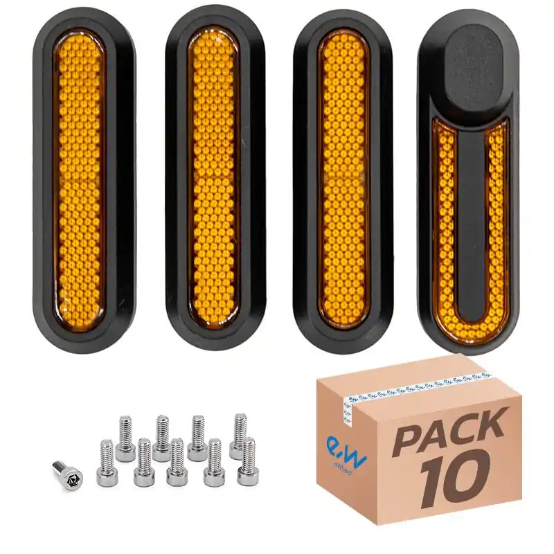 Set reflectorizante, trotineta electrică Xiaomi, 10 bucăți, negru-galben | Motorevolution Reducere specială