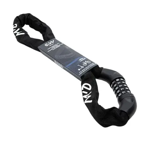 Lanț anti – furt, cu parolă, trotinete / biciclete / scutere electrice, 85 cm, model 3, negru | Motorevolution Popular