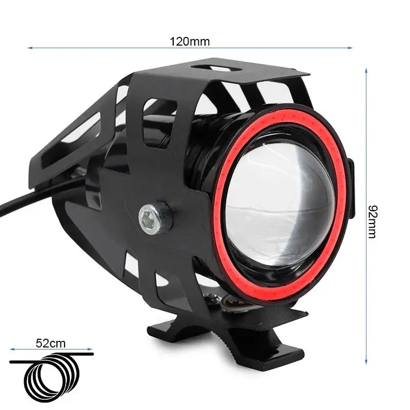 Far U7 12-80V rosu trotineta electrica Chilipir