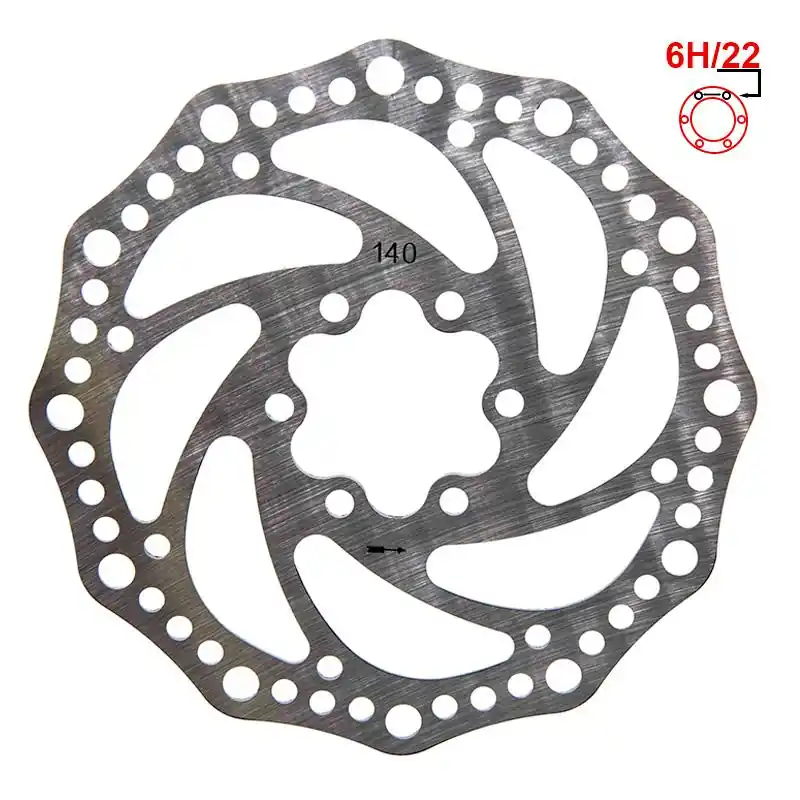 Ofertă de sezon Disc frana trotineta electrica R6.1 140 mm 6h argintiu