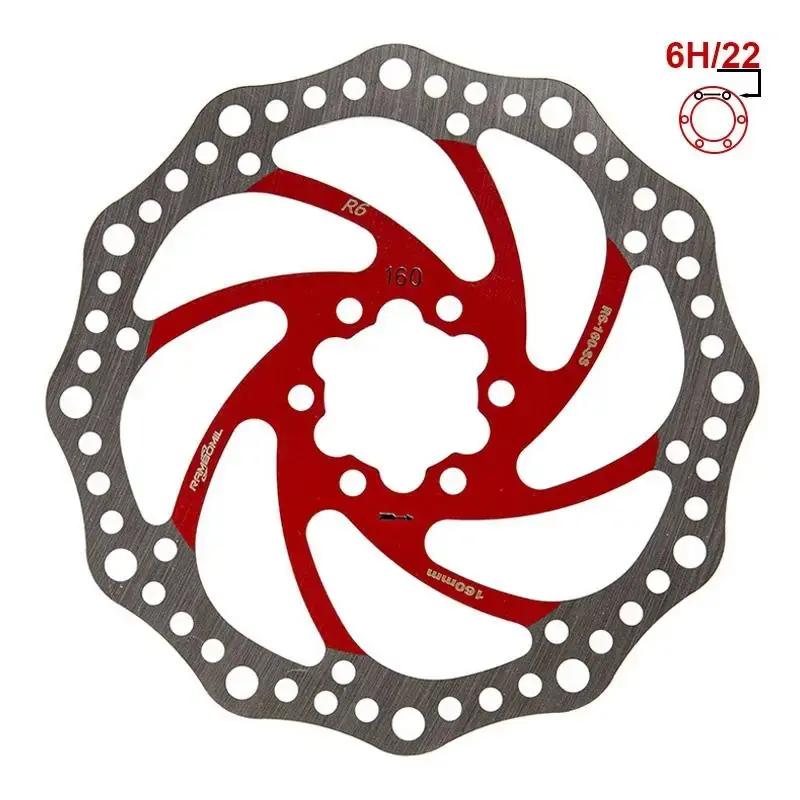 Disc de frana trotineta electrica R6.1 160 mm rosu Discount