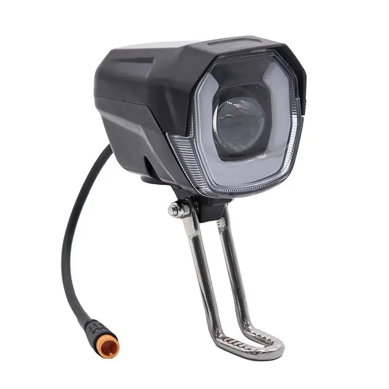 Transport gratuit Far LED 12-72 V cu claxon cu Conector trotineta electrica impermeabil negru
