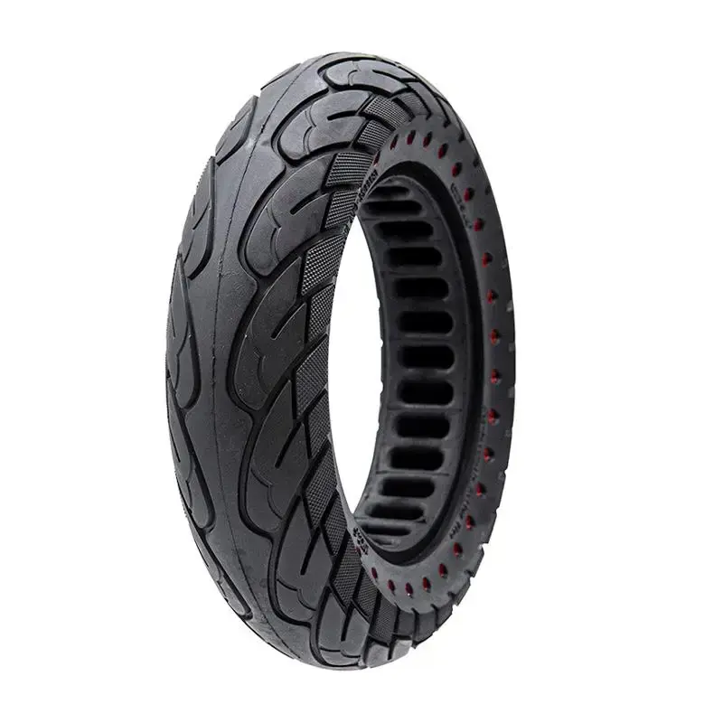 Anvelopă plină, pentru trotineta electrică, 10×2.5-6.1/B34, negru cu puncte roșii, eWheel | Motorevolution Popular