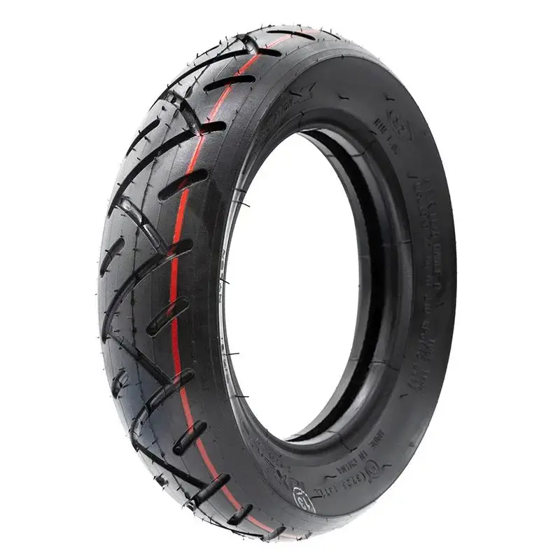 Plată sigură Cauciuc pentru trotineta electrică, negru cu linii roșii, 10×2,5-6 | Motorevolution