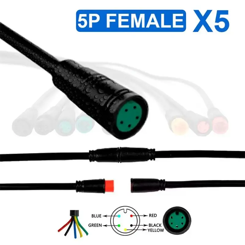 Cumpără acum Conectori impermeabili 8 mm 5 pini mama pachet de 5 unități