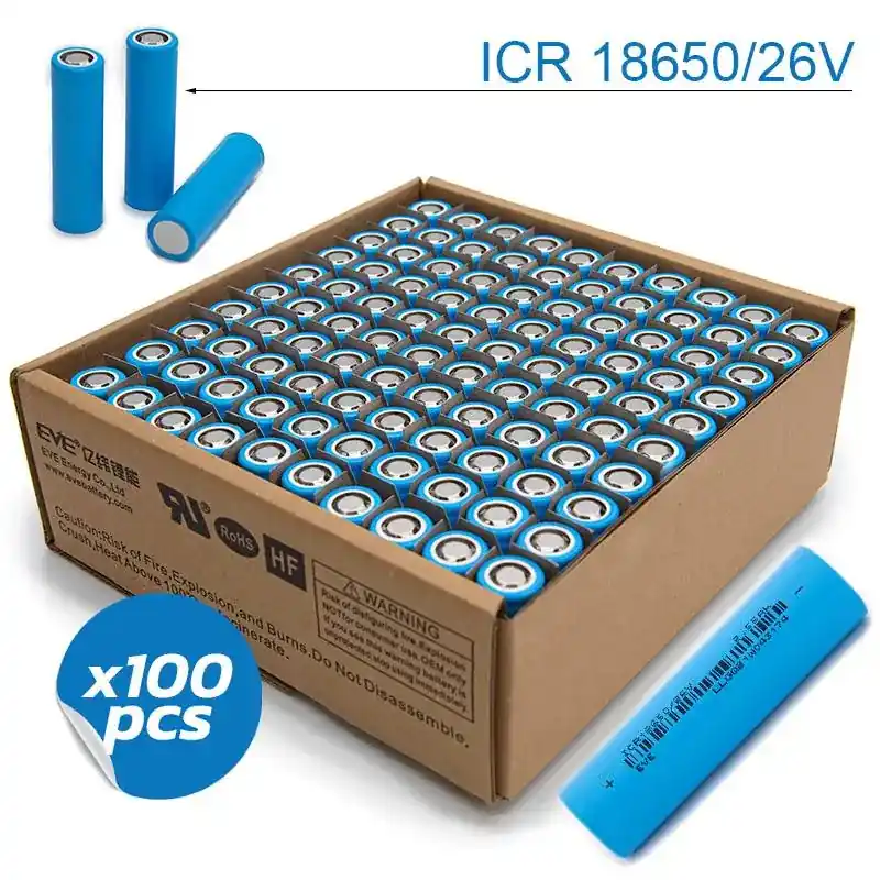Livrare rapidă Celula acumulator Li-ION EVE 18650 2.55A/H 3C set 100 buc