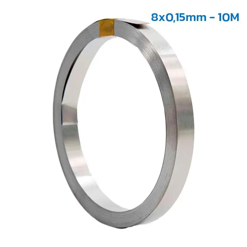 Rola de nichel montaj celule (oțel placat cu nichel) 8×0.15 mm -10 m Livrare expres