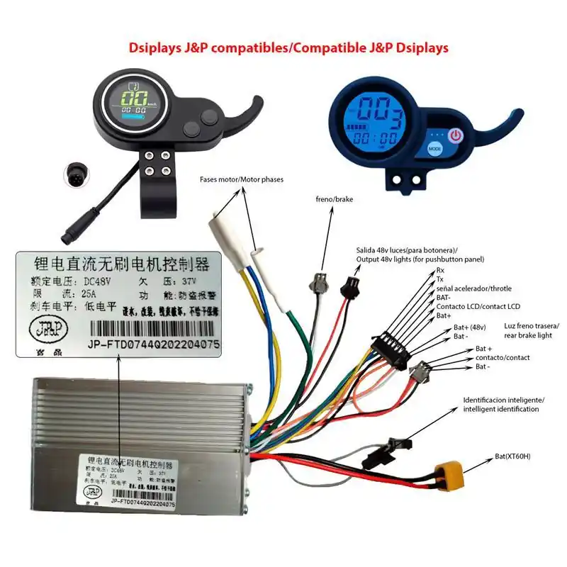Ofertă exclusivă Controler J&P 48v 25A 800W LCD