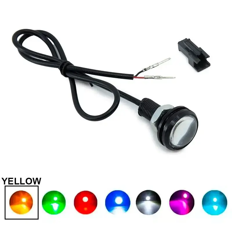 Cel mai vândut Lampa stop trotineta electrica LED 12V eagle eye galben