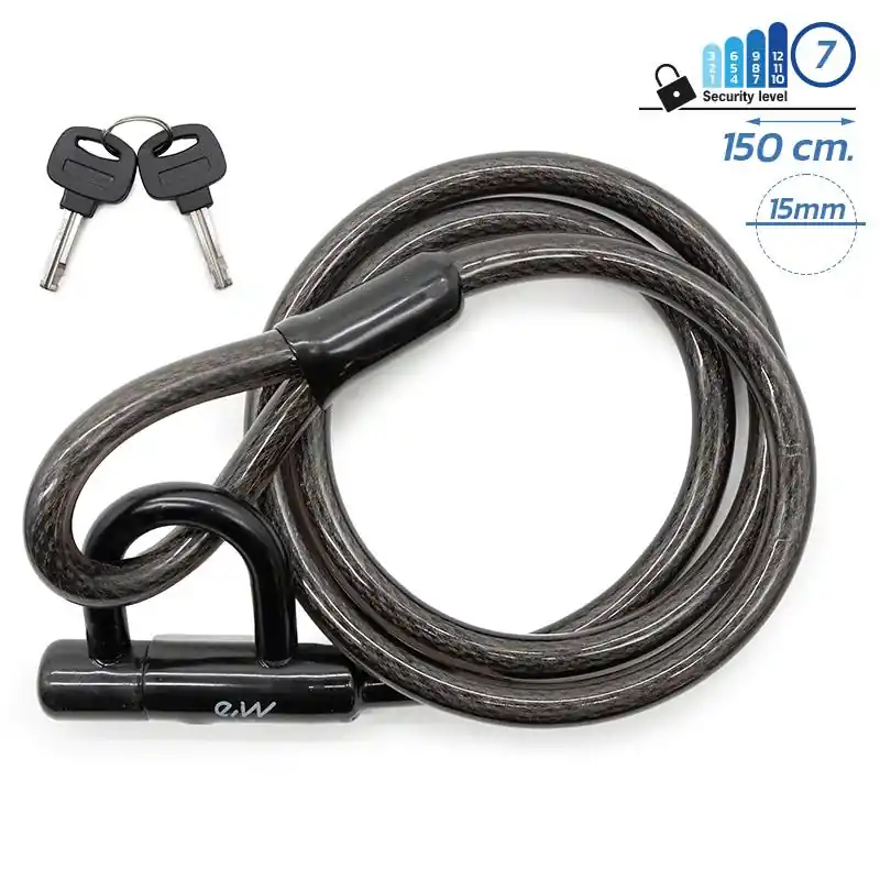 Cumpără online Lanț anti – furt, trotineta electrică, 150 cm, EWLK014, negru | Motorevolution