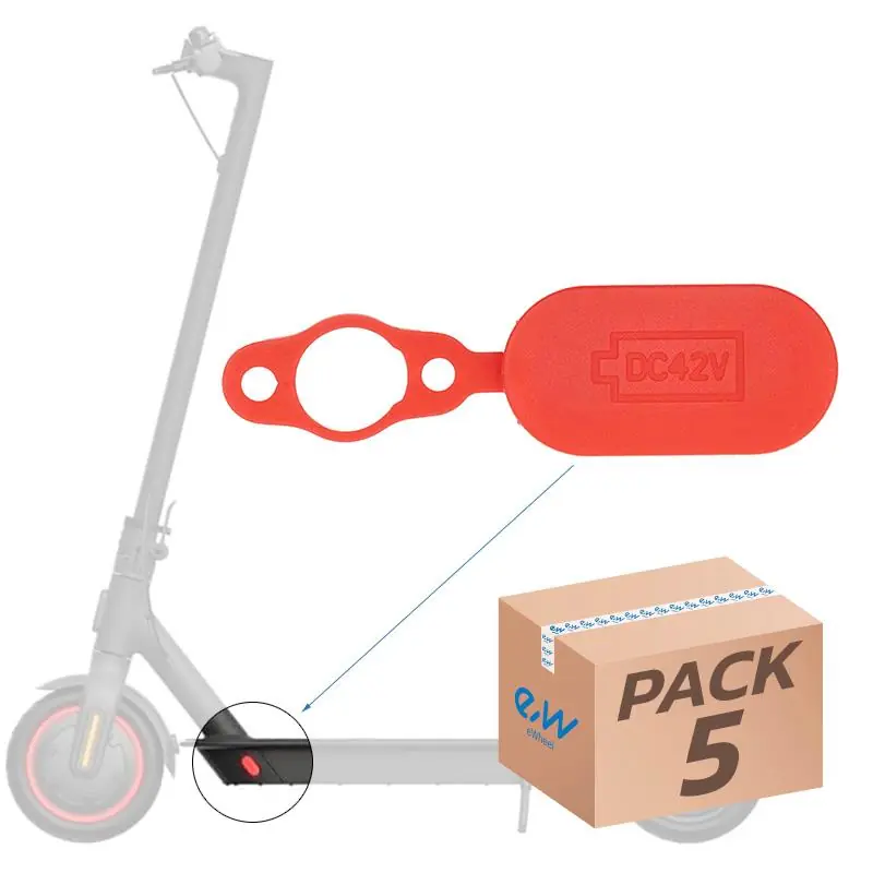 Capac de silicon, protecție port încărcare, trotineta electrică Xiaomi 1S / Essential / Pro/ Pro 2 / Mi3, 5 bucăți, portocaliu | Motorevolution Reducere