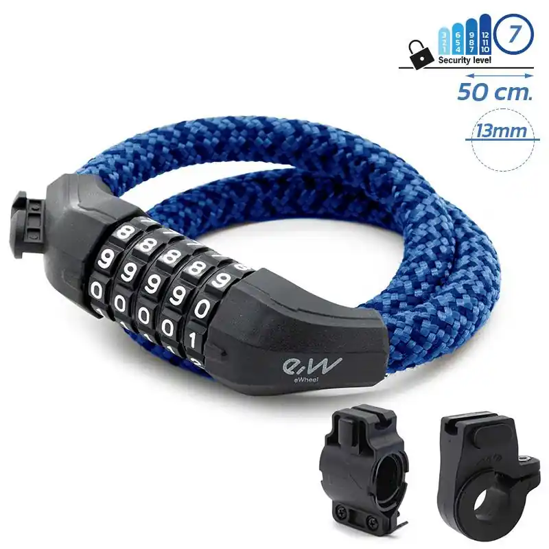Lanț anti – furt, trotinetă / scuter / bicicletă electrică, EWLK025, 50 cm, albastru | Motorevolution Doar azi