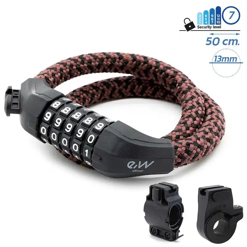 Lanț anti – furt, trotinetă / scuter / bicicletă electrică, EWLK025, 50 cm, maro | Motorevolution Preferatul clienților