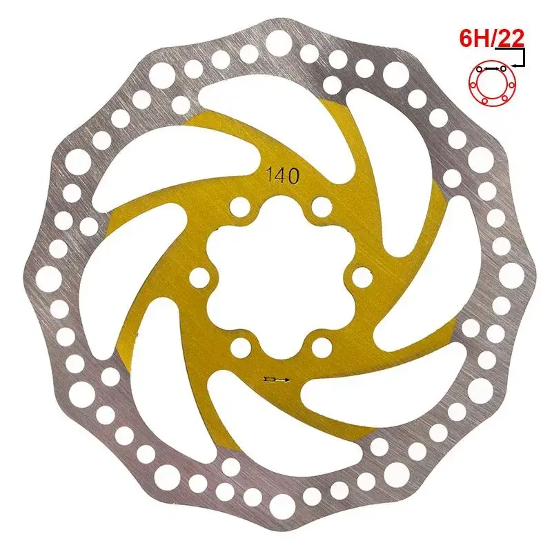 Reducere Disc frana R6.1 140mm 6H galben