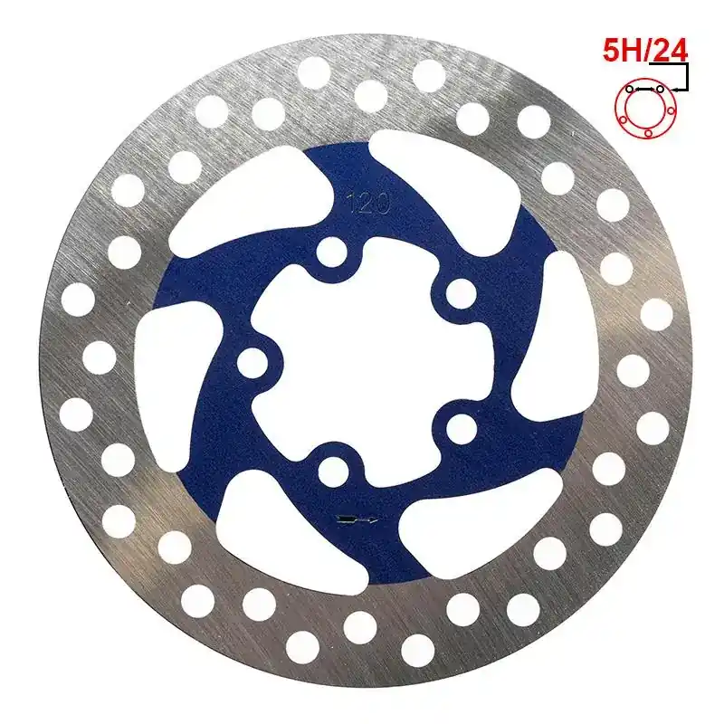 Disc frana 120mm 5H albastru Popular