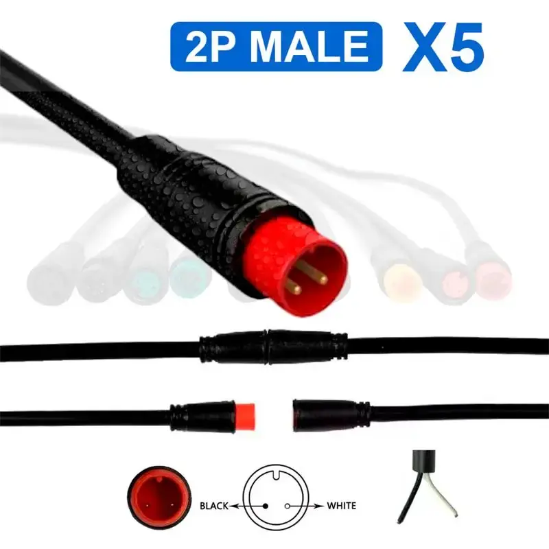 Conectori impermeabili 8 mm 2 pini tata pachet de 5 unități Preferatul clienților